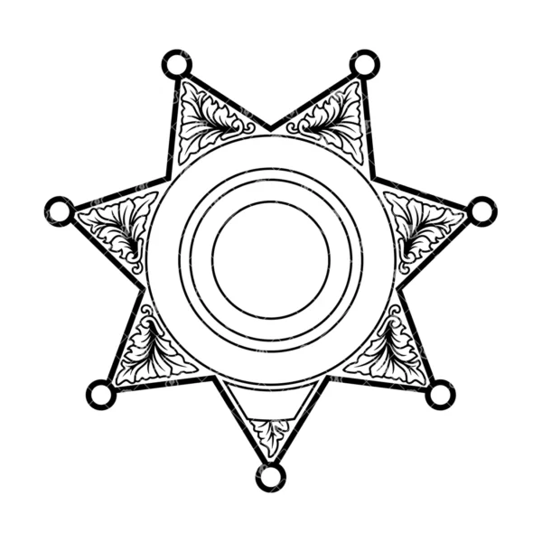 Blank Seven Point Star Badge v1 - Image 2