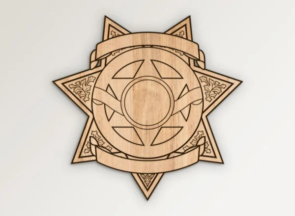 Blank 7 Point Star Badge v9 SVG Vector911