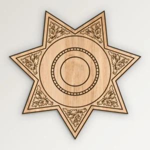 Blank 7 Point Star Badge v11 SVG Vector911