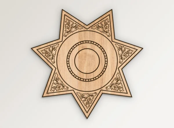 Blank 7 Point Star Badge v11 SVG Vector911