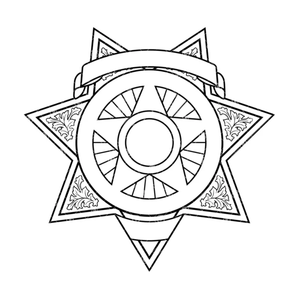 Blank Seven Point Star Badge v10 - Image 2