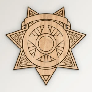 Blank 7 Point Star Badge v10 SVG Vector911