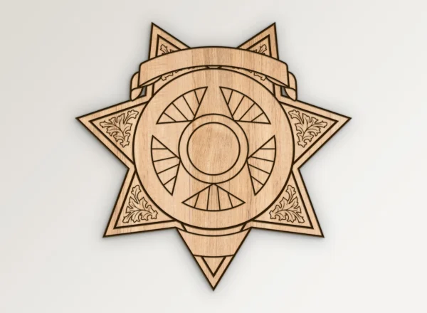 Blank 7 Point Star Badge v10 SVG Vector911