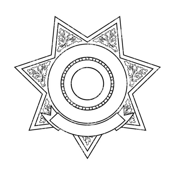 Blank Seven Point Star Badge v12 - Image 2