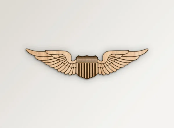 Air Force USAF Pilot Wings Pin SVG Vector911