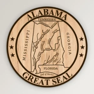 Alabama State Seal Standard Design SVG Vector911