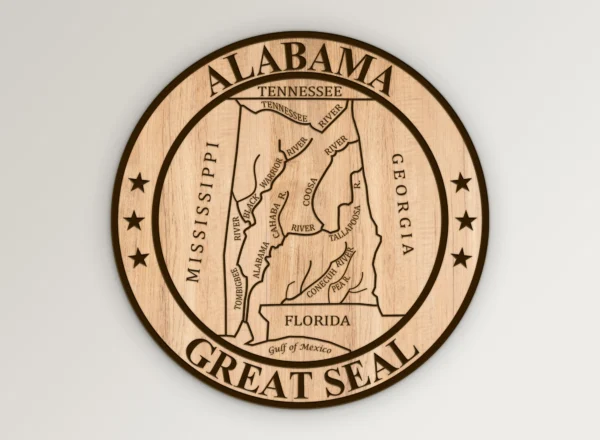 Alabama State Seal Standard Design SVG Vector911