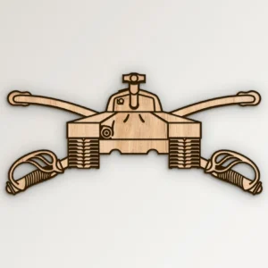 Army Armor Branch Tank Crossed Swords Insignia SVG Vector911