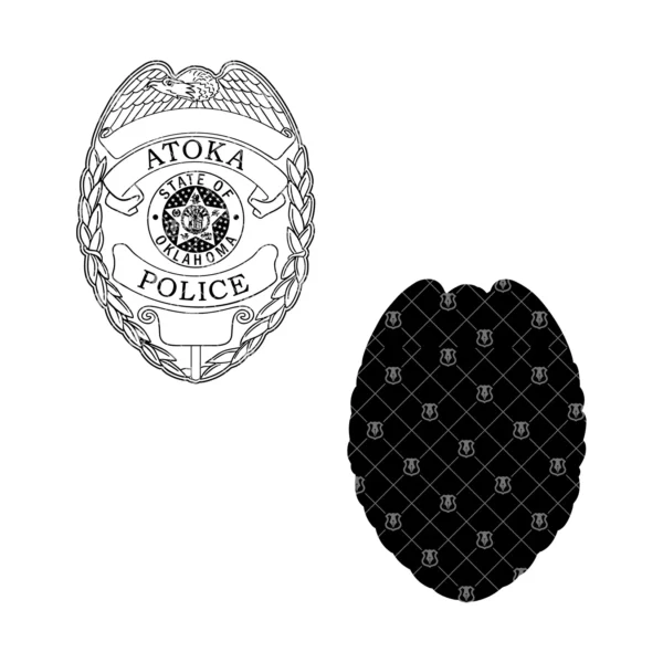 Atoka Oklahoma Police Badge - Image 3