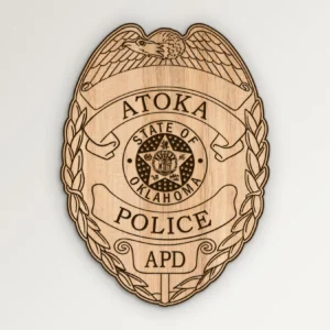 Atoka Oklahoma Police Badge SVG Vector911