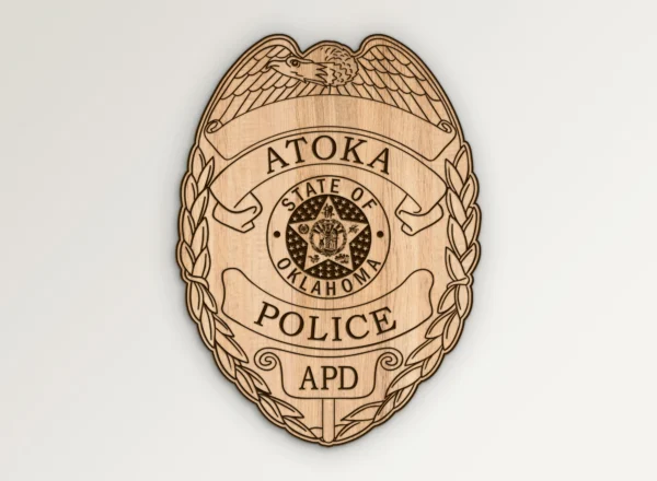 Atoka Oklahoma Police Badge SVG Vector911