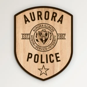 Aurora Illinois Police Patch SVG Vector911