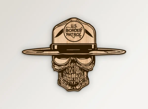 Us Border Patrol USBP Skull Hat Glasses Graphic SVG Vector911