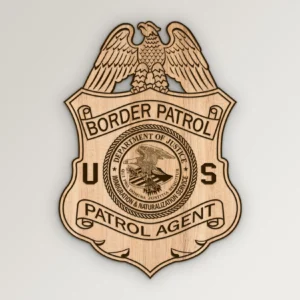 Border Patrol Patrol Agent DOJ Vintage Badge SVG Vector911