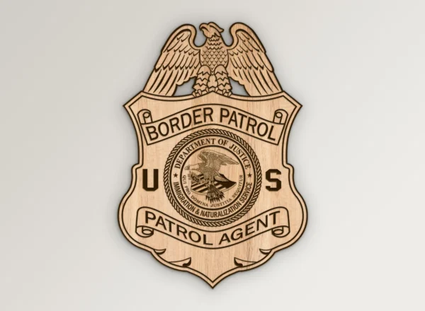 Border Patrol Patrol Agent DOJ Vintage Badge SVG Vector911