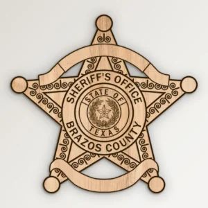 Brazos County Texas Sheriffs Office Badge SVG Vector911