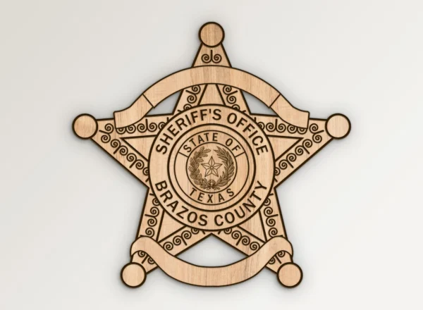 Brazos County Texas Sheriffs Office Badge SVG Vector911