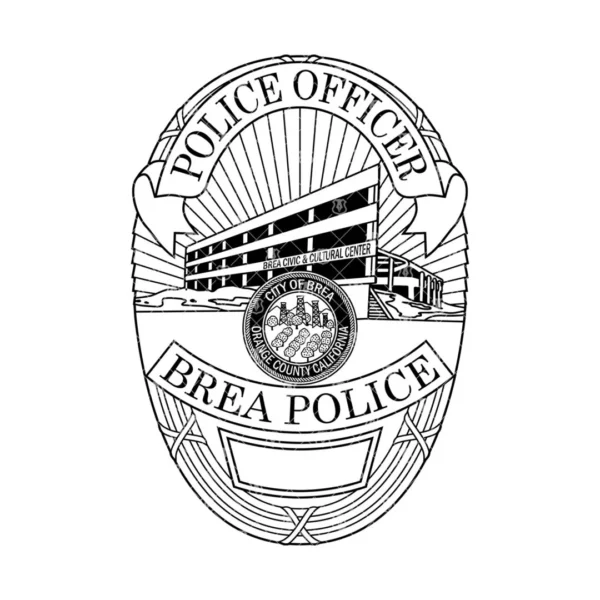 Brea California Police Officer Badge - Image 2