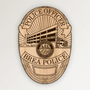 Brea California Police Officer Badge SVG Vector911