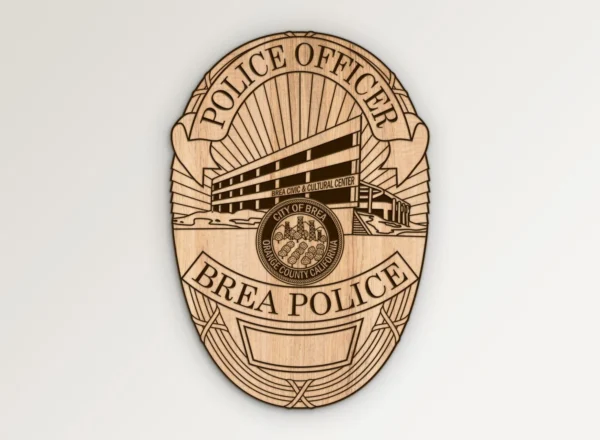 Brea California Police Officer Badge SVG Vector911