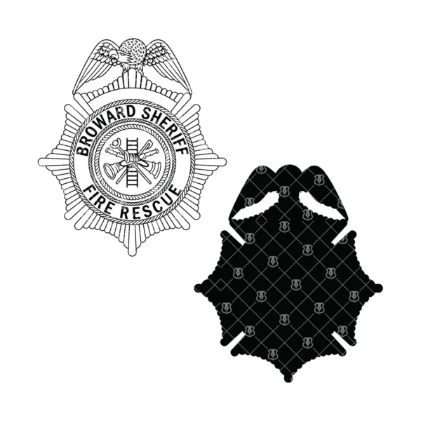 Broward Florida Sheriff Fire Rescue Badge - Image 3