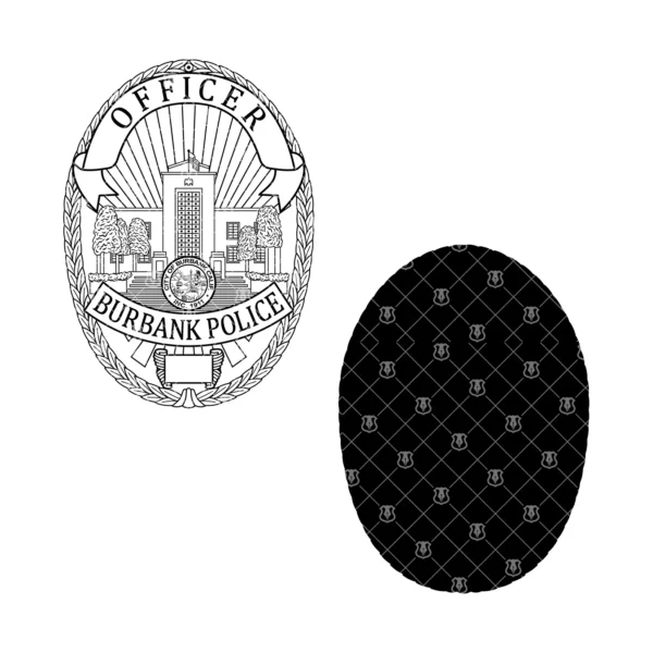 Burbank California Police Officer Badge - Image 3