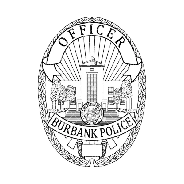 Burbank California Police Officer Badge - Image 2