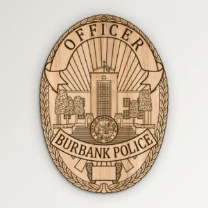 Burbank California Police Officer Badge SVG Vector911