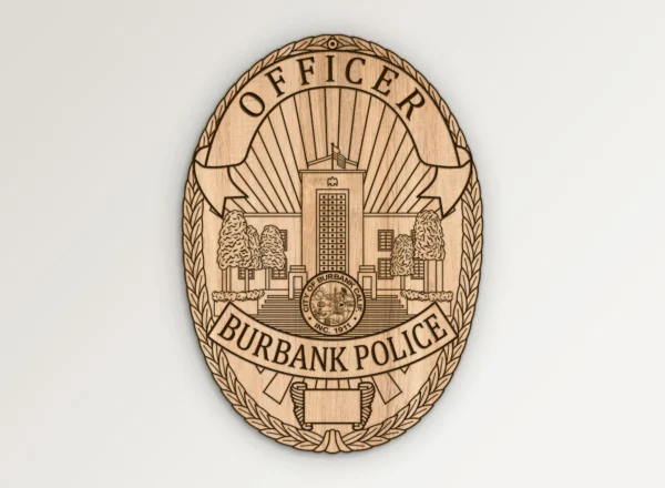 Burbank California Police Officer Badge SVG Vector911