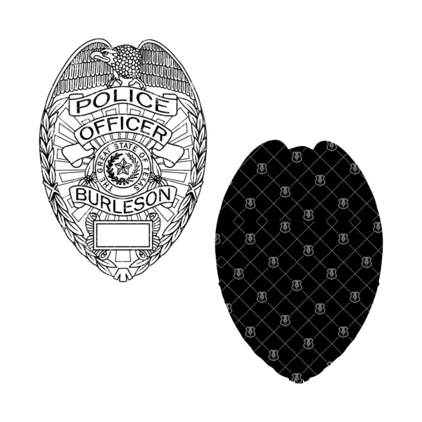 Burleson Texas Police Officer Badge - Image 3