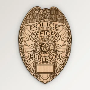 Burleson Texas Police Officer Badge SVG Vector911