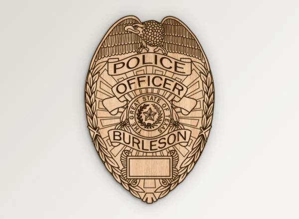 Burleson Texas Police Officer Badge SVG Vector911