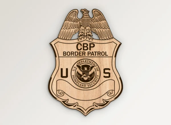 Customs Border Patrol CBP Blank Badge SVG Vector911