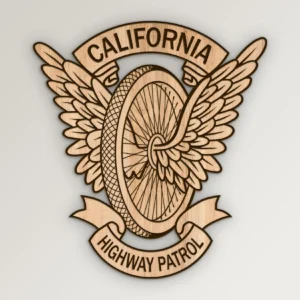 California Highway Patrol CHP Motorcycle Wings SVG Vector911