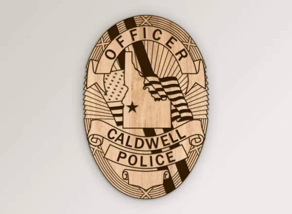 Caldwell Idaho Police Officer Badge SVG Vector911