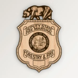 California Deputy State Fire Marshal Forestry Fire Badge SVG Vector911