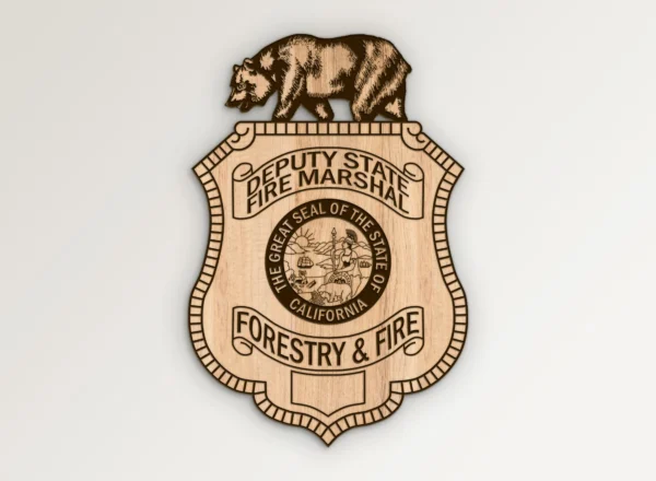 California Deputy State Fire Marshal Forestry Fire Badge SVG Vector911