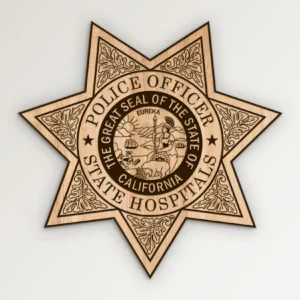 California State Hospitals Police Officer Star Badge SVG Vector911