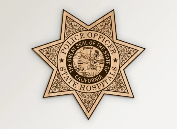 California State Hospitals Police Officer Star Badge SVG Vector911