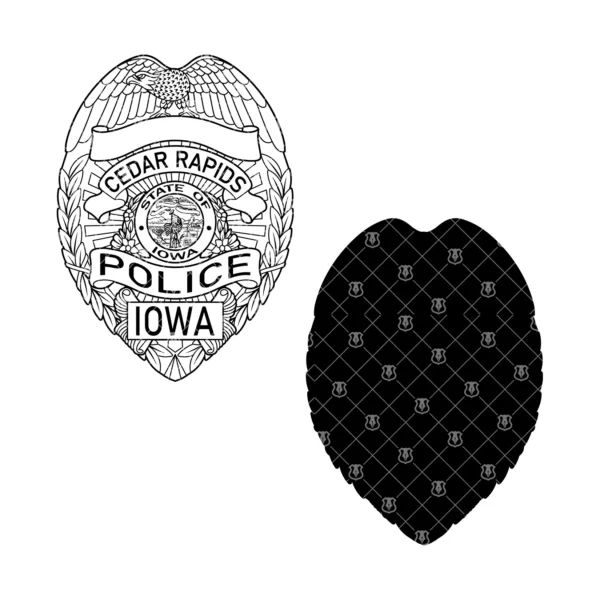 Cedar Rapids Iowa Police Badge - Image 3