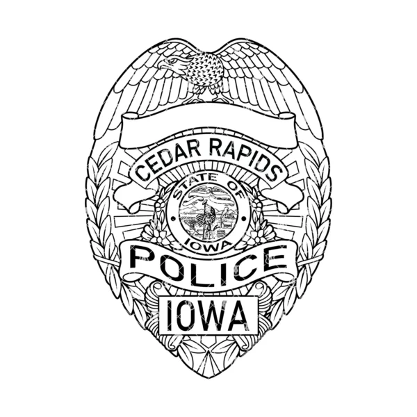 Cedar Rapids Iowa Police Badge - Image 2