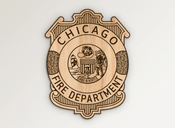 Chicago Illinois Fire Department Badge SVG Vector911