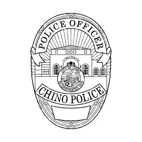 Chino California Police Officer Badge - Image 2