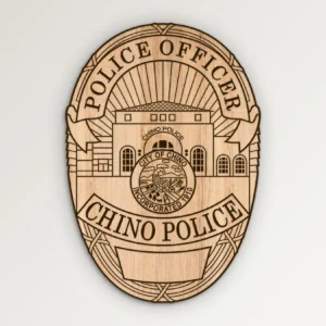 Chino California Police Officer Badge SVG Vector911