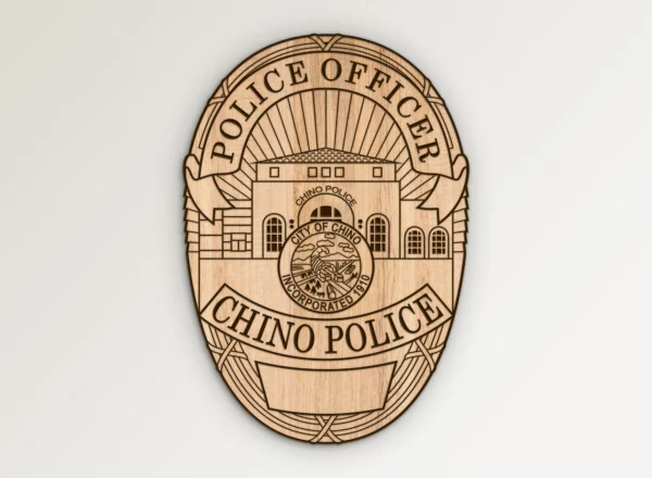 Chino California Police Officer Badge SVG Vector911