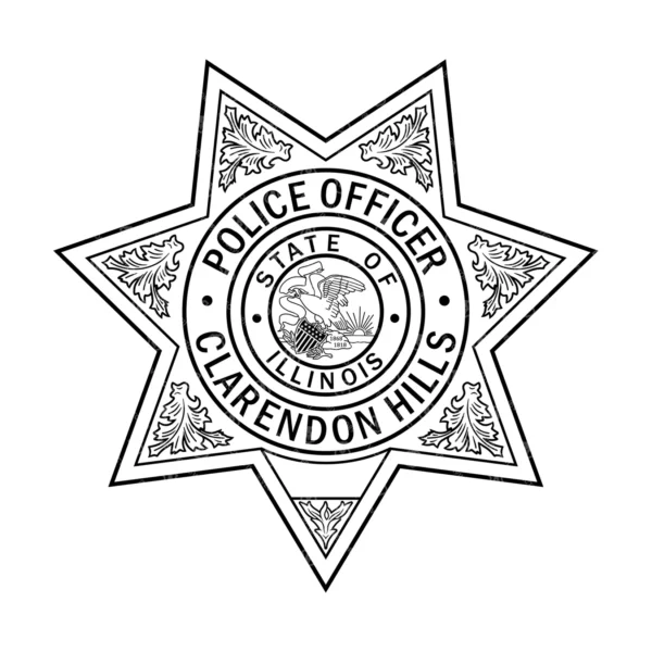 Clarendon Hills Illinois Police Officer Star Badge - Image 2