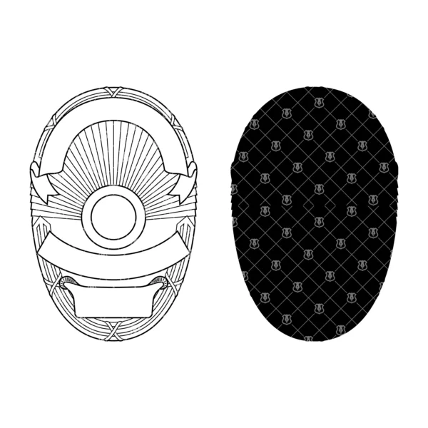 Blank Oval Shaped Badge v1 - Image 3