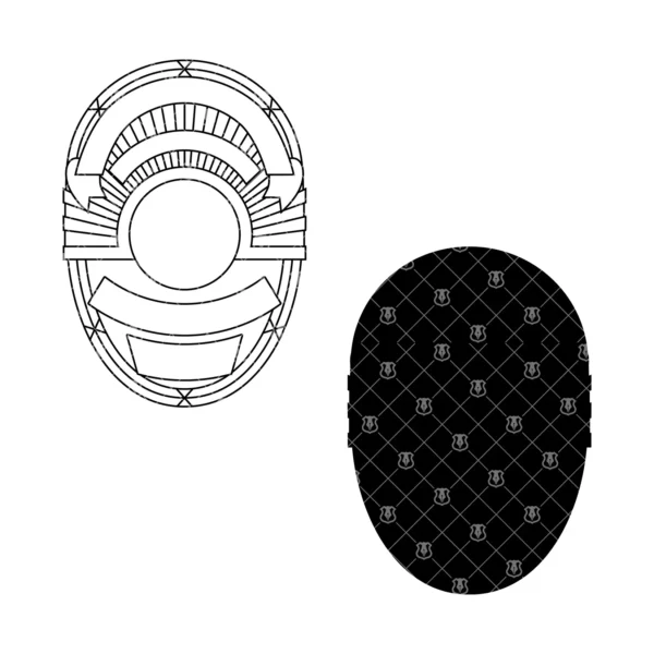 Blank Oval Shaped Badge v10 - Image 3