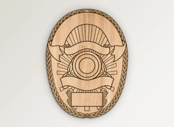 Blank Oval Shaped Badge v11 SVG Vector911