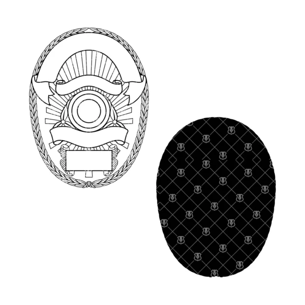 Blank Oval Shaped Badge v11 - Image 3